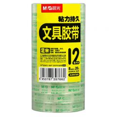 晨光（M&G） AJD97369透明胶带高透易撕小胶带 学生手工胶布 12卷