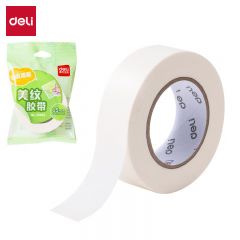 得力（deli） 30662美纹纸胶带 15mm*20y*145μm 美术美工分色 装修遮蔽美缝贴膜刷漆保护无痕贴纸 小卷芯1卷