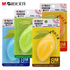 晨光（M&G）修正带实惠装简约大容量透明膜带涂改修正改正小学生初中生用修改字带学生文具 1个装 8m小芒果（ACT55801）