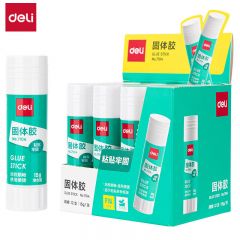 得力（deli） 15g高粘度PVA固体胶水/胶棒 快干耐用便携 学习生活手工DIY 12支/盒 办公用品 7104