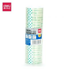 得力（deli）学生文具高透明小胶带修改带 办公用品 18mm*20y*38um 8卷装 30064