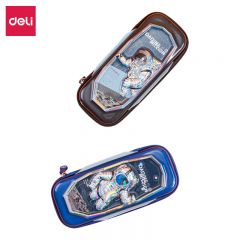得力（deli） 67115小学生笔袋 立体文具盒 宇航员款铅笔盒防水抗压耐摔EVA笔袋 颜色随机