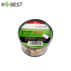 康百 凤尾夹 D6051K 金色51mm 筒