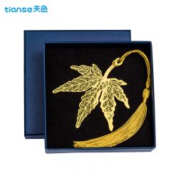 天色 黄铜叶脉书签 TS-5866 个