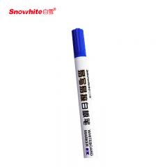 白雪(snowhite)  白板笔可擦易擦办公记号笔会议笔 蓝色 10支/盒 WB-568