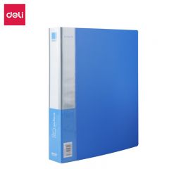 得力 A4两孔文件夹 5387 蓝色 个