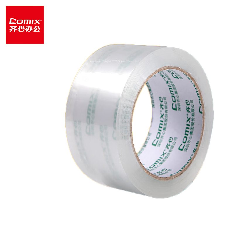 齐心JF5515-6 透明胶带/宽胶带/封箱胶带宽55mm*150y*50um长137米/卷  筒