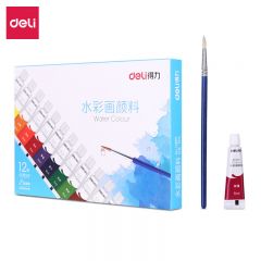 得力 水彩颜料 73859 12色 5ml 盒