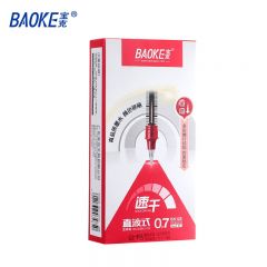 宝克  BK128 速干直液式子弹头中性笔 红色  0.7mm 出墨稳定不易漏墨12支/盒