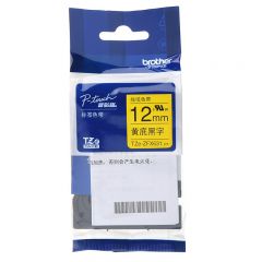 兄弟标签机色带12mm 黄底黑字TZe-ZFX631（个）