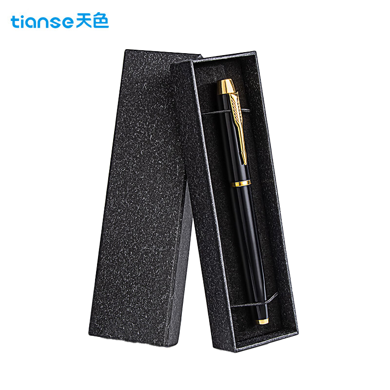 天色 中性笔 黑色 TS-1214 盒