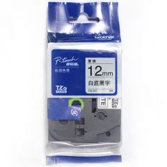 兄弟 标签机色带12mm白底黑字 TZe-231（卷）