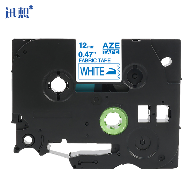 迅想 标签机色带12mm白底蓝字AZe-FA3 个