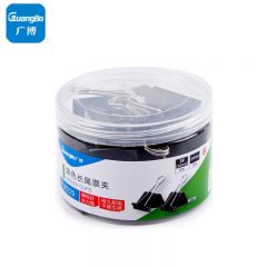 广博 长尾票夹 PJ5229 黑色 24只/盒