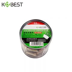 康百 凤尾夹D6032K 金色32mm 筒