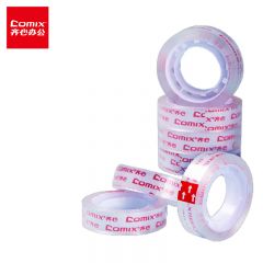 齐心 小胶带8卷装 宽12mm*长16米/卷 易撕高粘性JF1218-8 卷
