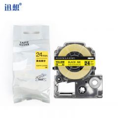 迅想 标签机色带 黄底黑字24mm AC24YW/LA-6TBP 个