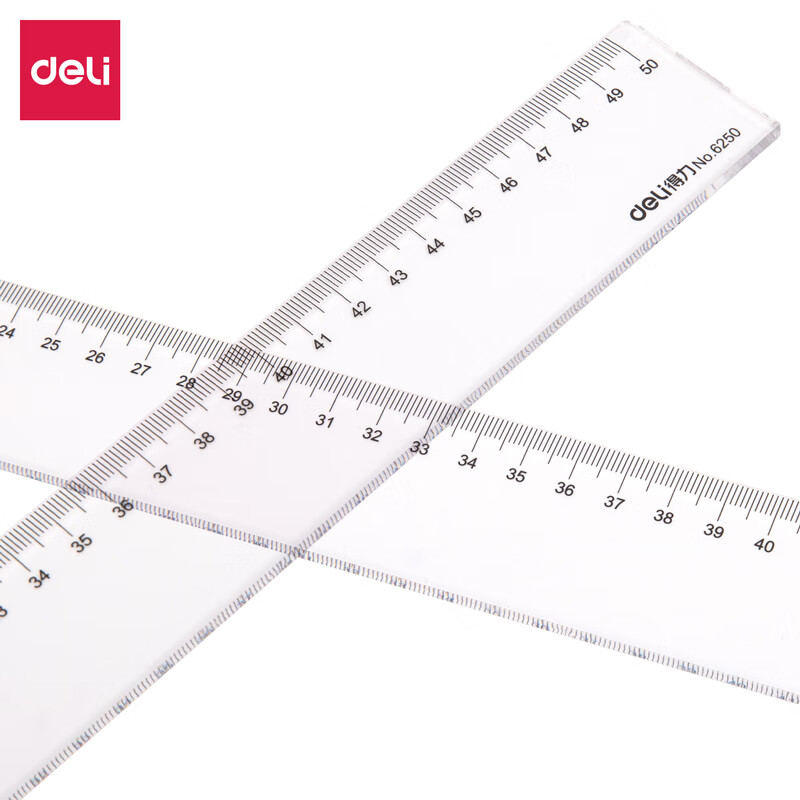 得力 刻度尺塑料直尺6260  60cm 只
