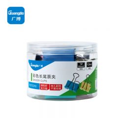 广博 彩色长尾夹 PJTC010 12只/盒