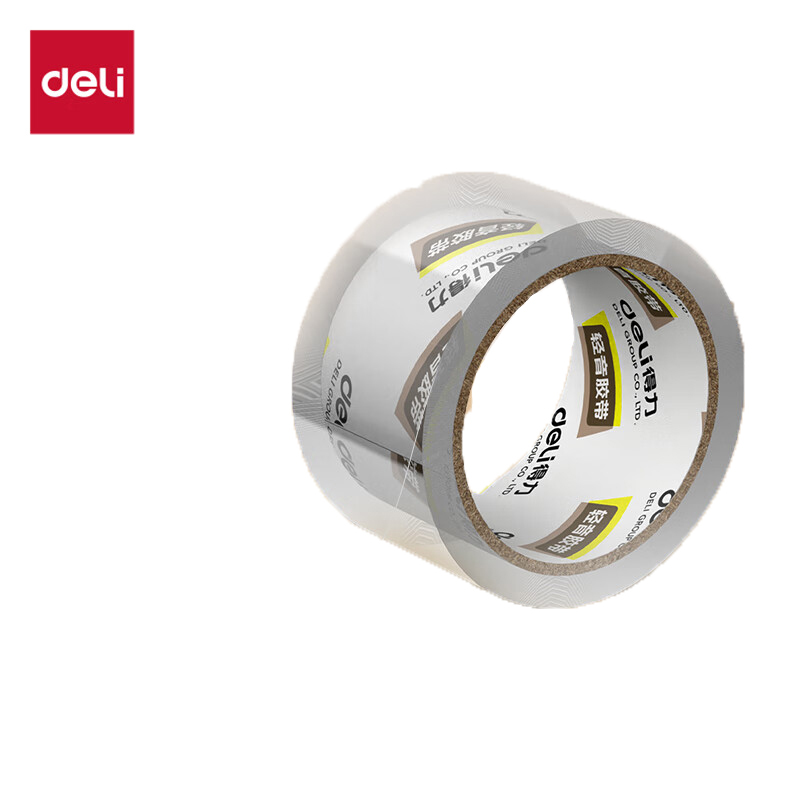 得力 JD80 48mm*40m*55μm 小卷芯低噪透明封箱胶带+切割器 /卷