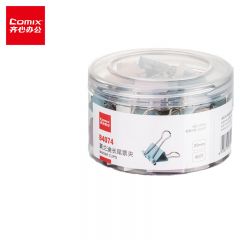 齐心  B4074  省力长尾夹48只 25mm文件夹子4#燕尾夹莫兰迪彩色办公文具