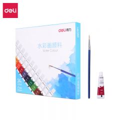 得力 水彩颜料 73861（24色-5ml /盒）