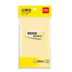 得力 7735强黏性便利贴/标签纸/便签纸 可反复粘撕(76mm*126mm) 包