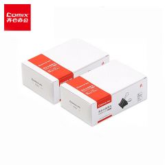 齐心 B3610 长尾夹/燕尾夹/票夹 黑色金属 6#15mm 12只/筒 办公用品凑单 工具/盒