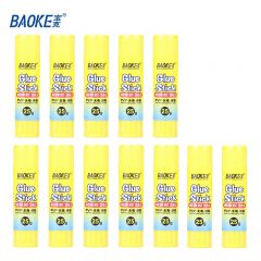 宝克（BAOKE） S62高粘度PVP固体胶无甲醛快干耐用胶棒学生手工文具25g 12支
