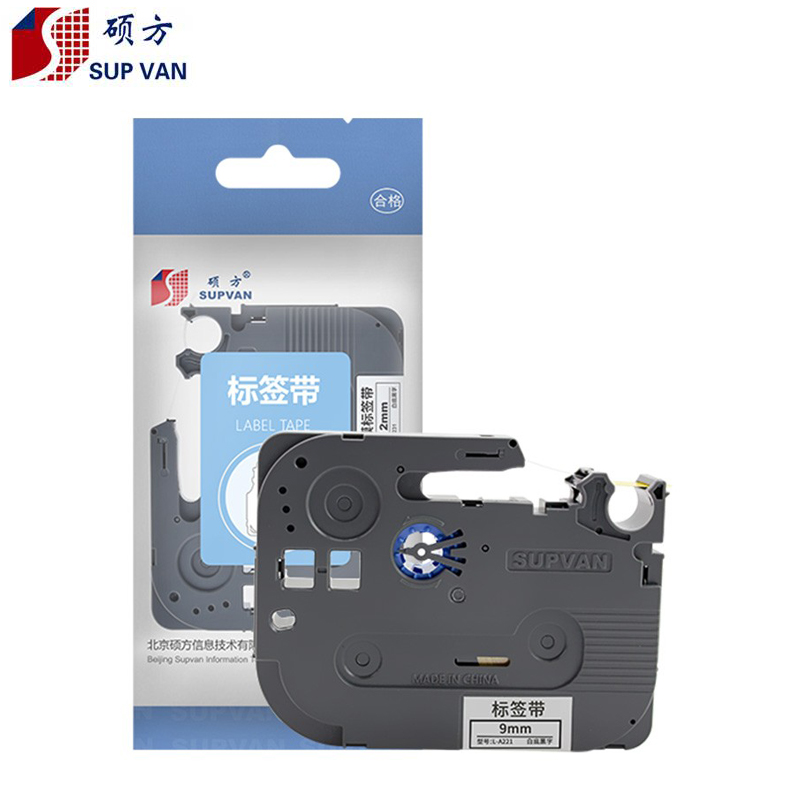 硕方 标签机色带标签带 覆膜蓝底黑字 9mm L-521 盘