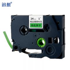 迅想 标签机色带24mm绿底黑字 WZe-751/个