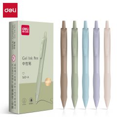 得力 中性笔 黑色6支 S60-A /盒