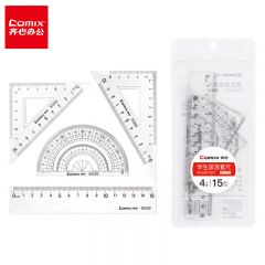 齐心 B3259 学生办公用品凑单绘画尺子多功能绘图波浪套尺文具高考套尺 把