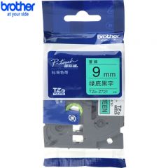 兄弟标签机色带 绿底黑字9mm TZE-Z721