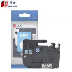 硕方 标签机色带标签带 覆膜白底黑字 12mm L-231 盘