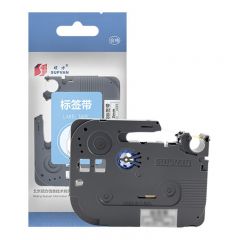 硕方标签机色带标签带 覆膜蓝底黑字 12mm L-531 盘