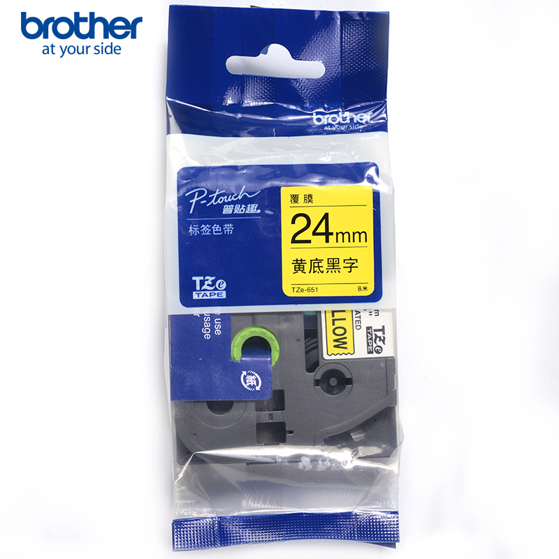 兄弟 标签机色带24mm黄底黑字TZe-S651（个）