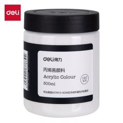 得力 丙烯颜料 73875 (钛白) 300ml/瓶