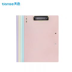 天色（TIANSE） 5个A4文件夹夹板双夹折页板夹会议夹秘书夹资料夹试卷夹签字TS-10007混色