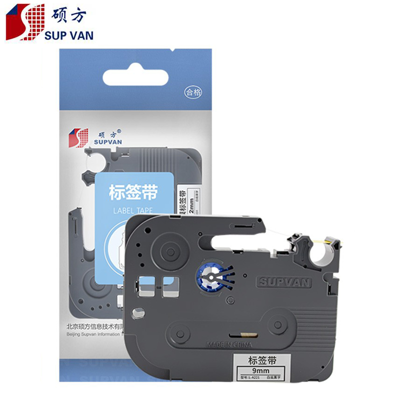 硕方 标签机色带标签带 覆膜透明底黑字 6mm L-111