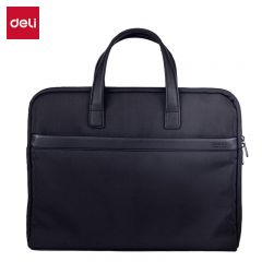 得力（deli） 63751 事务包公文包商务男女职业文件袋/涤纶手提包/文件包/资料袋 黑色元旦跨年新年礼物