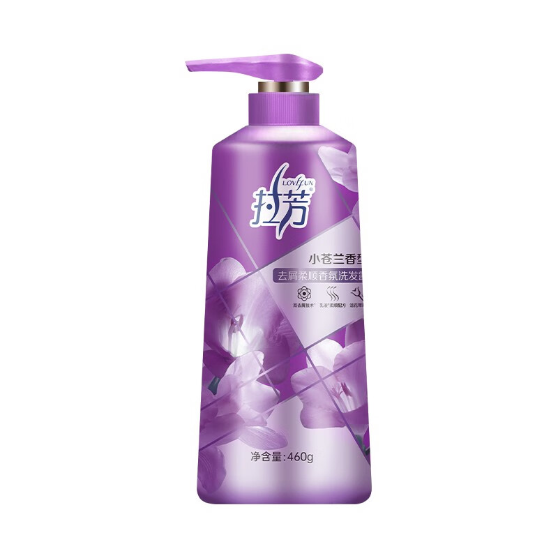 拉芳（lovefun）去屑柔顺香氛小苍兰香型洗发露460g