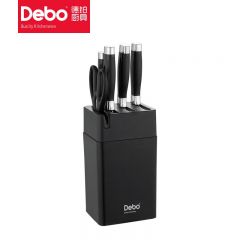 徳铂（Debo） DEP-797博拉兹刀具套装 不锈钢菜刀切片刀剪刀六件套
