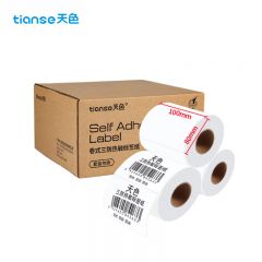 天色 三防热敏标签纸打印纸100*80mm 电子面单标签贴 600张*4卷 TS-4312