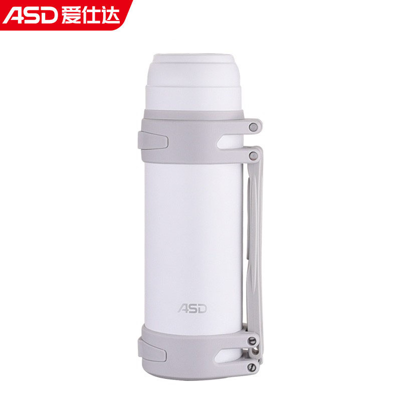 爱仕达（ASD） RWS12P4TG-W杯壶水具真空保温不锈钢内胆室内户外保温水壶 白色1.2L