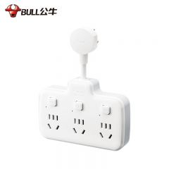 公牛（BULL） 柔性转换插头/品字形一转六插座/无线转换插座/电源转换器 适用于卧室厨房 6位分控 GN-97333