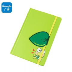 广博（GuangBo） A5笔记本子硬面本学生卡通记事本 深绿大眼蛙96张 KT81031