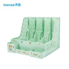 天色（TIANSE）TS-1336 四格文件栏 薄荷绿