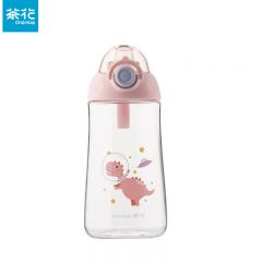 茶花（CHAHUA）塑料水杯运动旅行便携简约水壶学生弹盖优孚随行杯 【儿童款361004】粉色530ml 1个装