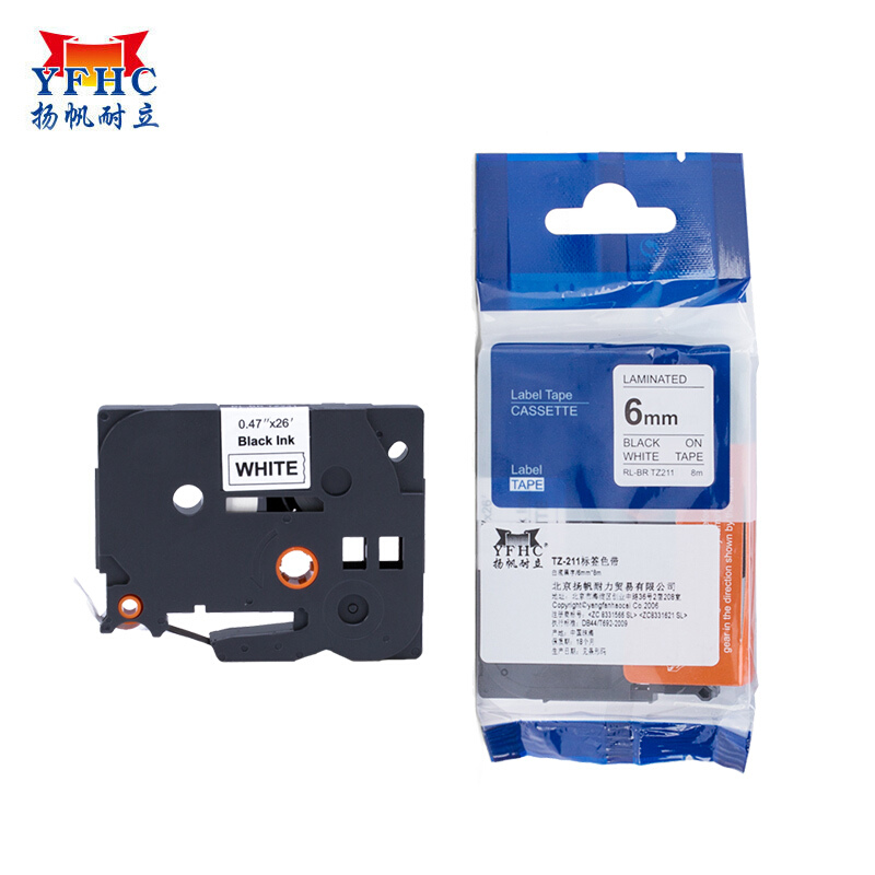扬帆耐立（YFHC） TZ-232标签色带(白底红字/12mm)